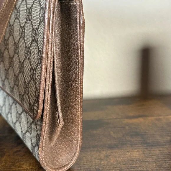 Authentic Vintage Gucci Brown GG Canvas Shoulder Bag Crossbody - Picture 4 of 14